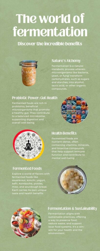 Health Benefits Fermented Food Info graphy diagram
